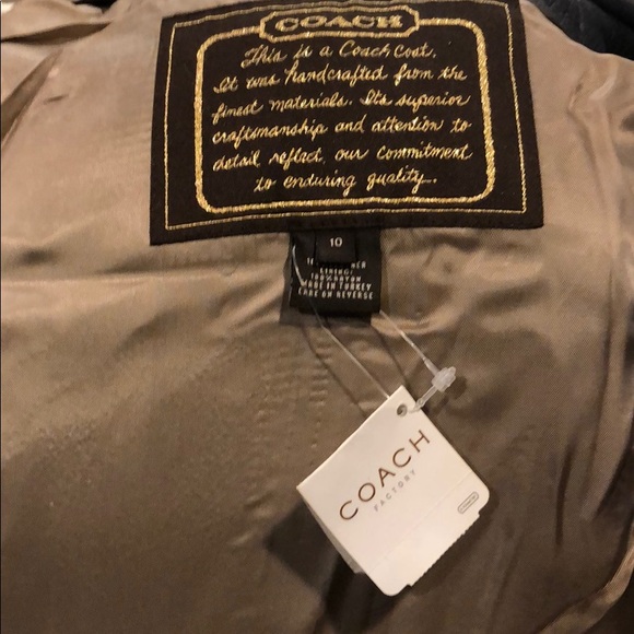 Vintage Coach Leather Jacket  NWT SIZE 10 - Picture 6 of 6